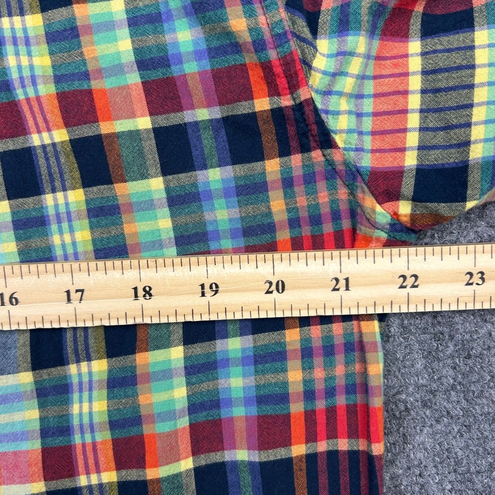 Lot 2 Woolrich Plaid Shirt Men Medium Multi-Color Plaid Short Sleeve Button Down - Picture 10 of 11